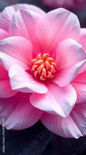 Close-up of a stunning pink lotus flower showcasing delicate petals and intricate details
