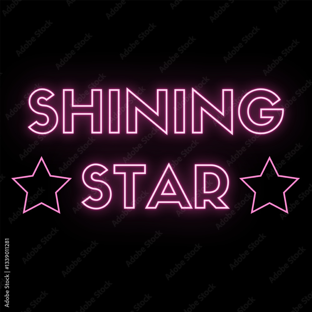 Obraz premium Vector text illustrations for Shining Star.