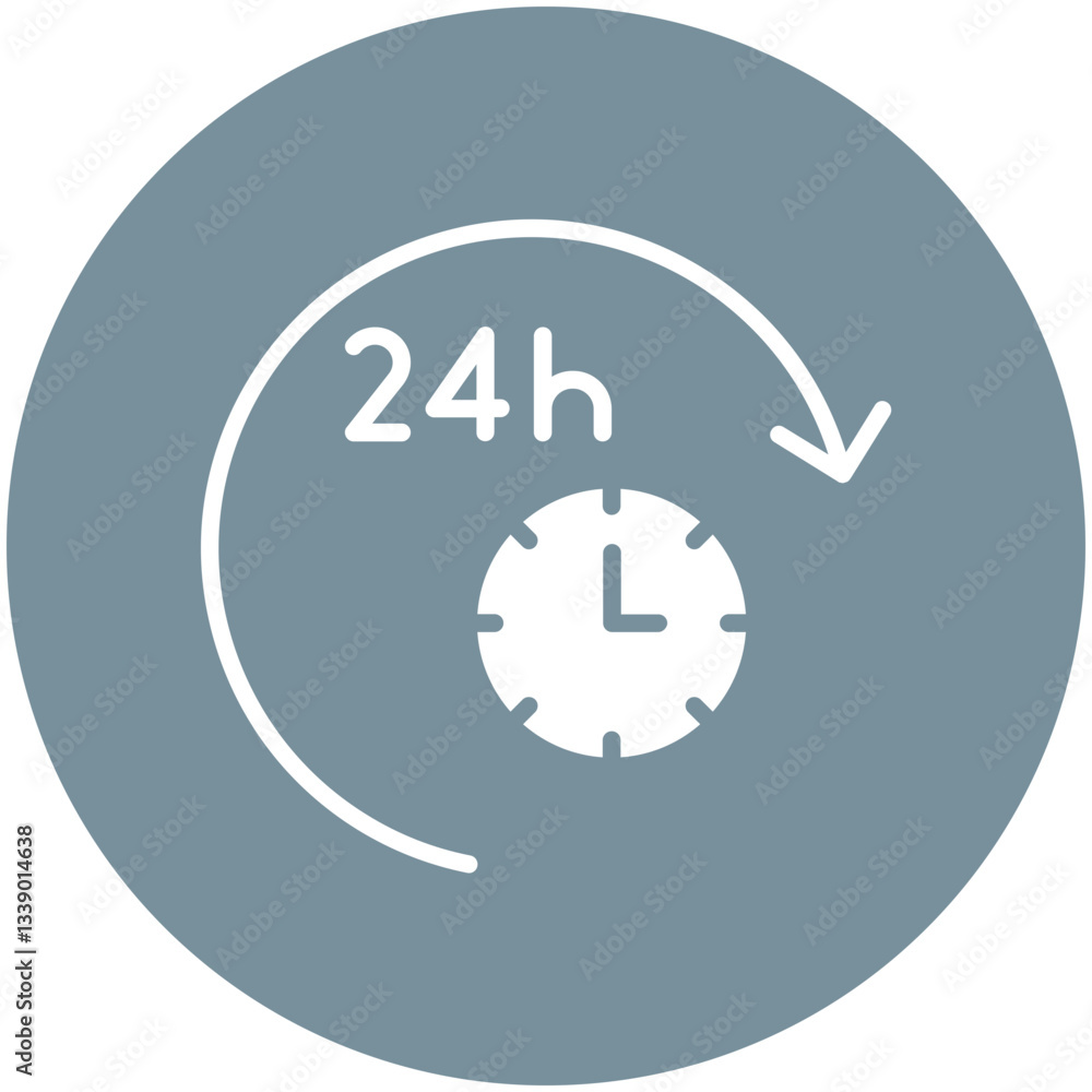 24 Hours Service Icon 24 Hours Service Icon