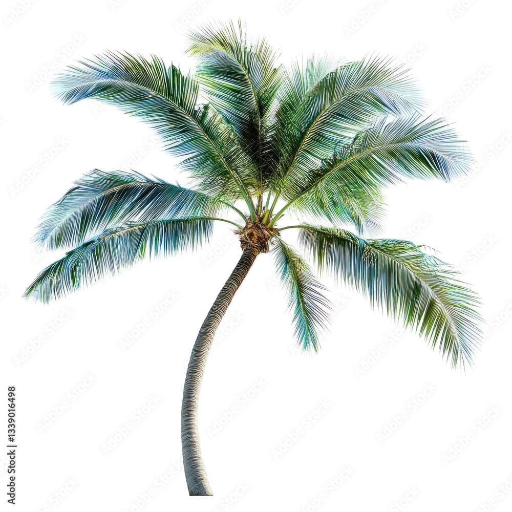 Fototapeta premium palm tree on white background