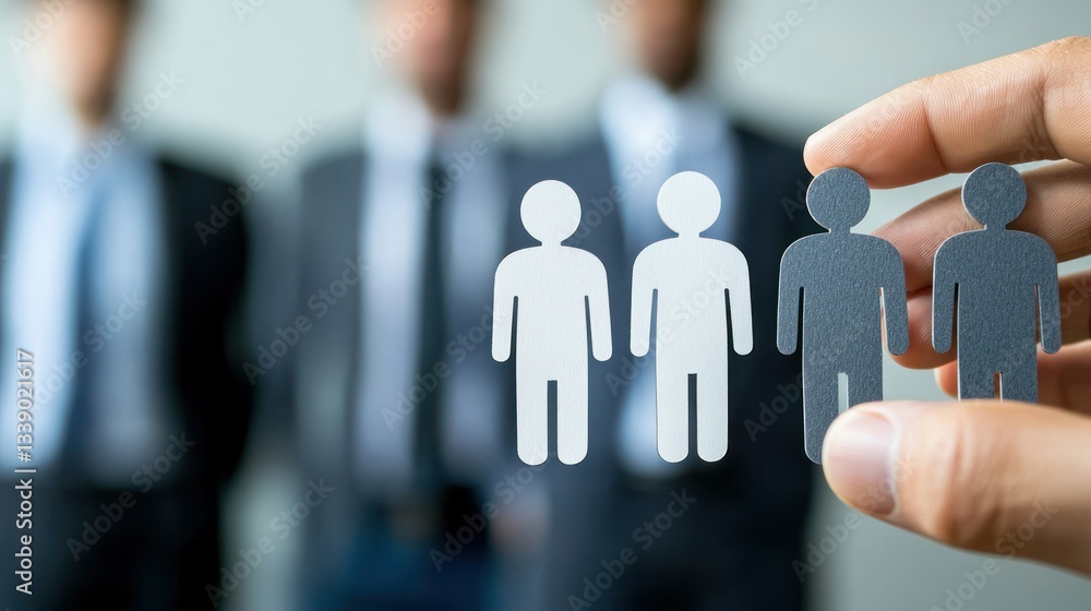 A team of hiring managers discussing and choosing the best candidate from a group of applicants. A team of hiring managers discussing and choosing the best candidate from a group of applicants.