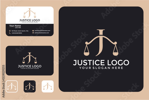 Modern Justice Logo Design With Letter J
