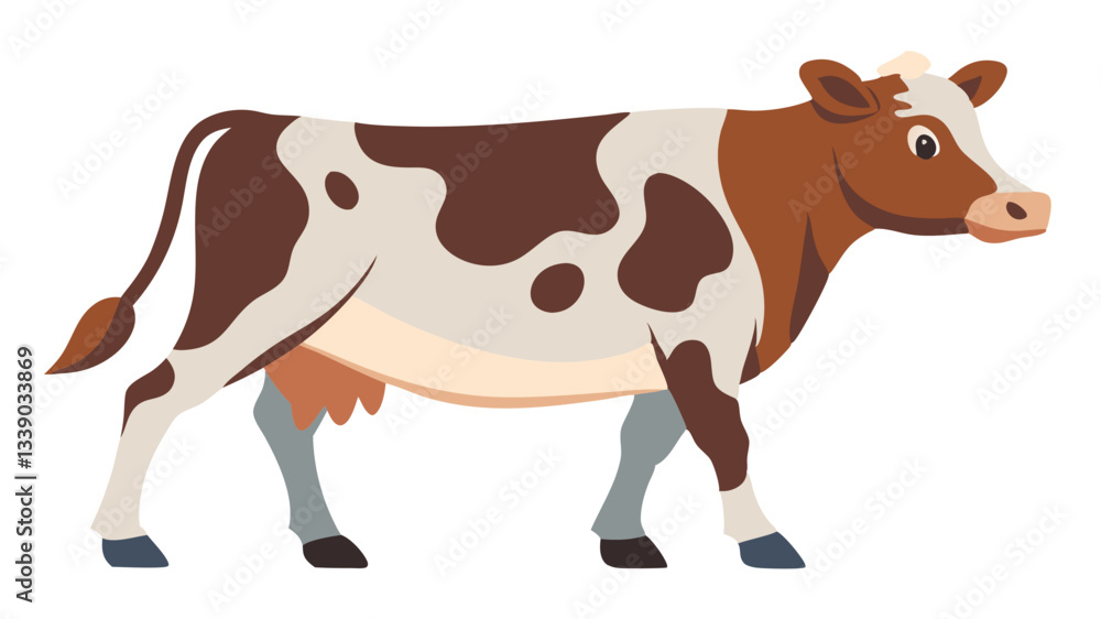 cow on white cow on white
