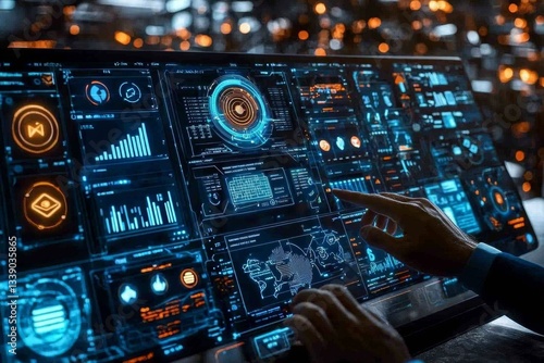 Businessman working with digital technology in the office
