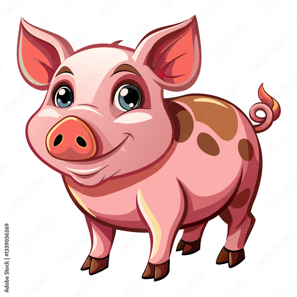 Fototapeta premium cartoon pig cartoon
