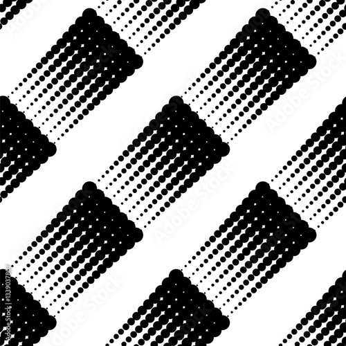 Black and white geometry. Abstract geometric seamless pattern background in white and black colors. Vector pattern