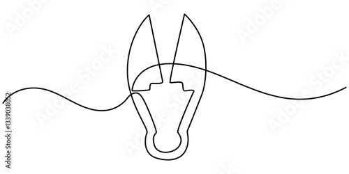 Gardening Pruning Shears or Cutters Single Line Drawing with Editable Stroke and Copy Space continuous one line drawing, Scissors Continuous Line Illustration, Minimalist vector illustration.