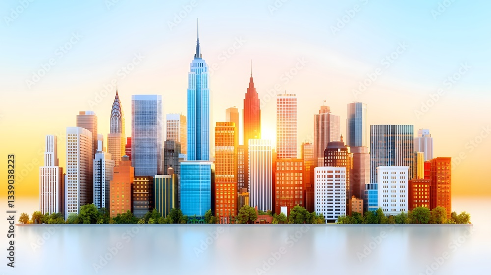 Fototapeta premium Global economy and trade a technological business illustration of urban development in modern cities