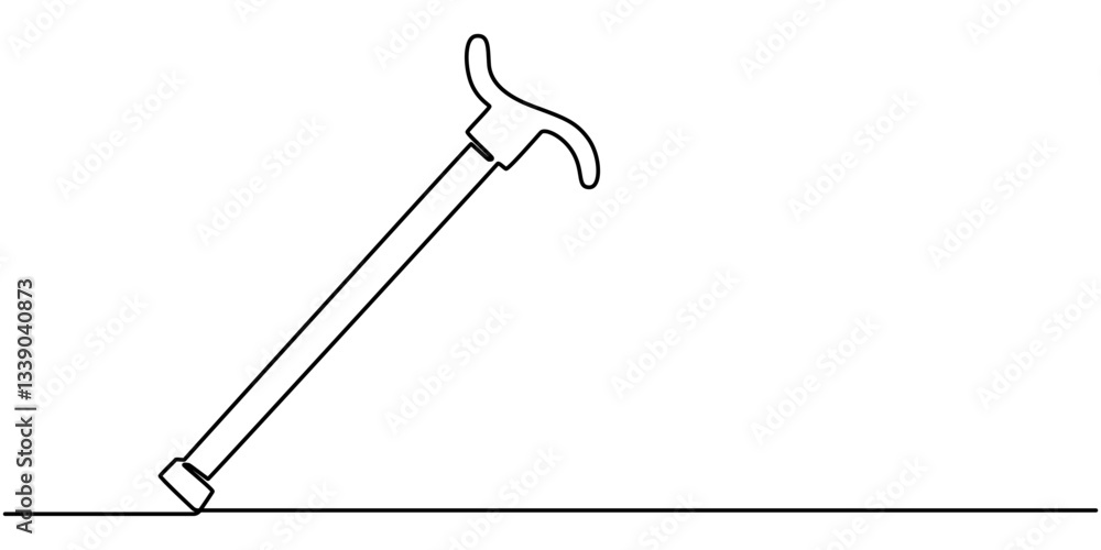 Walking stick icon. Outline Walking stick vector icon for web design isolated on white background, Hand drawn cute outline illustration of walking stick. Flat vector disability device outline doodle. Walking stick icon. Outline Walking stick vector icon for web design isolated on white background, Hand drawn cute outline illustration of walking stick. Flat vector disability device outline doodle.
