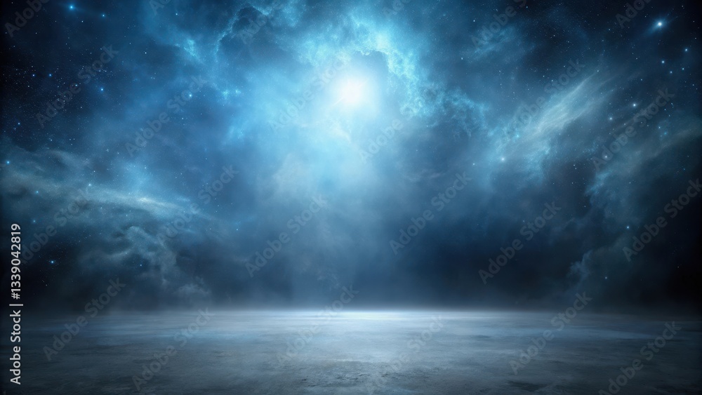 Fototapeta premium Szary niebieski pryspekstrowy tenebriszczysty przyporzadkowany niebieskiej atmosferze w ciemnym przestrzeni szarego nieba, przestrzen, szary niebieski pryspekstrowy