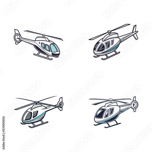 modern helicopter icon. sleek minimalistic helicopter vector. professional tech-inspired helicopter design.