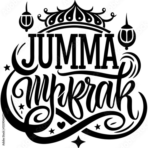 Jumma Mubarak Vector Design: Beautiful Islamic Illustration & Graphics