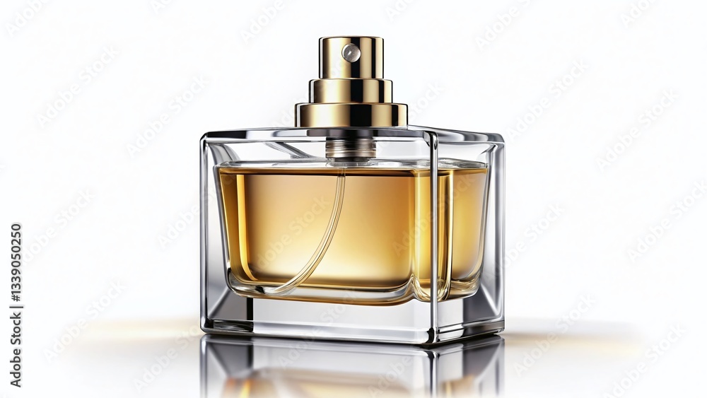 Elegant Perfume Bottle Isolated on Black Background - Luxury Fragrance Product Shot Elegant Perfume Bottle Isolated on Black Background - Luxury Fragrance Product Shot