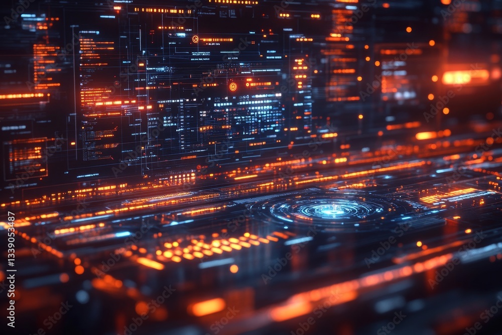 Fototapeta premium Space-themed digital marketing campaign background