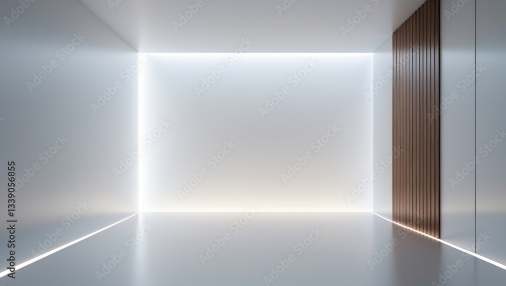 Fototapeta premium Modern Conference Backdrop with Bright Lighting.