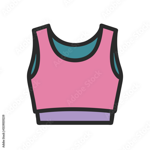 Pink sports bra top illustration