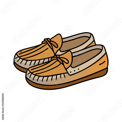 Beige suede loafers icon
