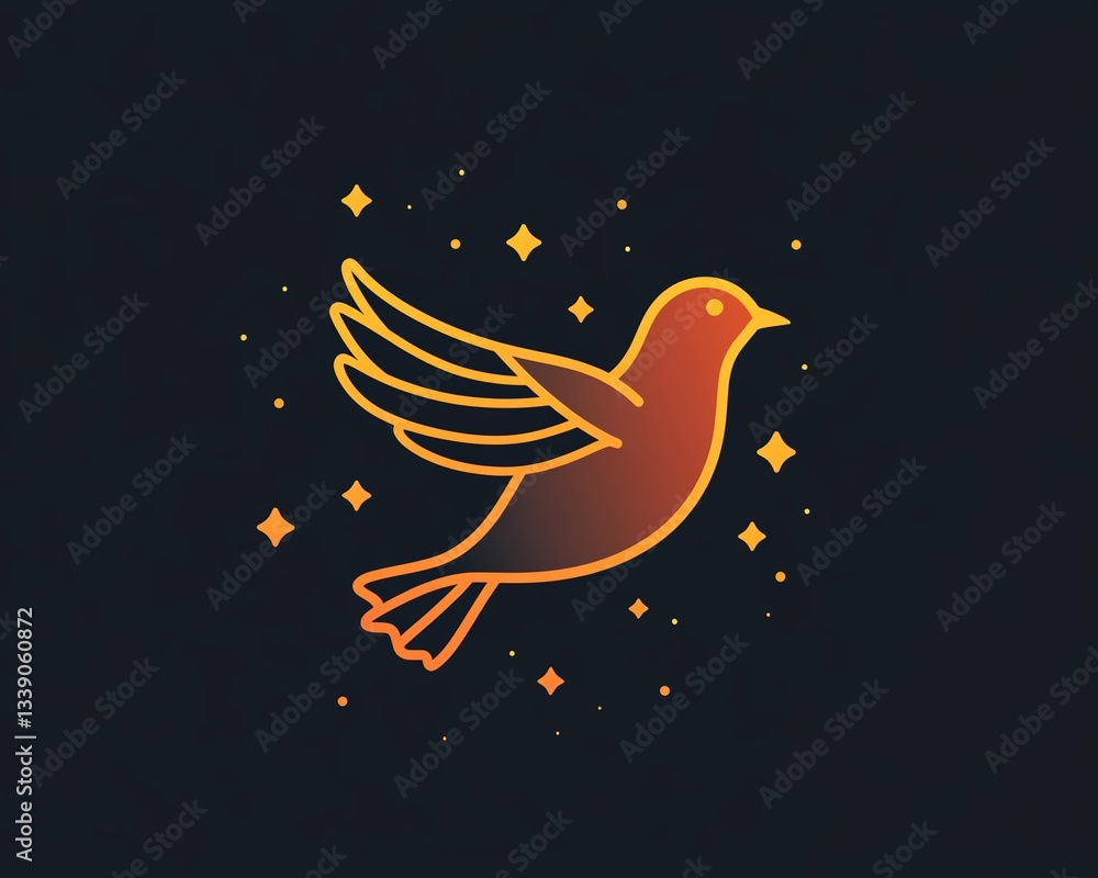 Fototapeta premium dove line icon