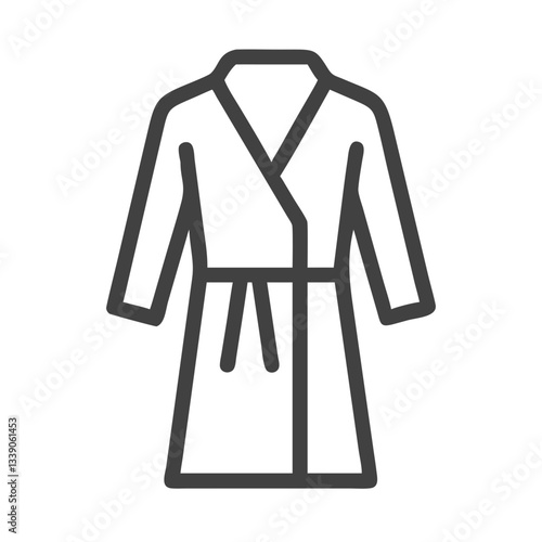 Classic white bathrobe icon