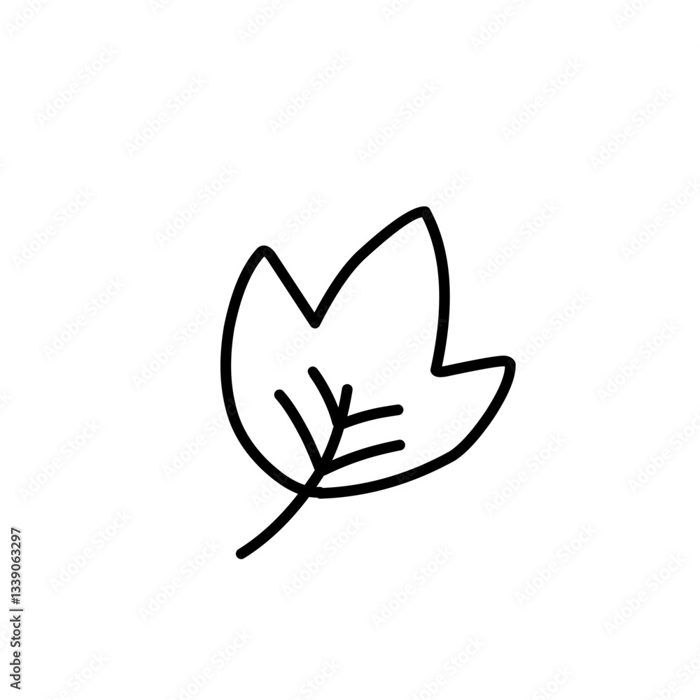 hand drawn leaf outline hand drawn leaf outline