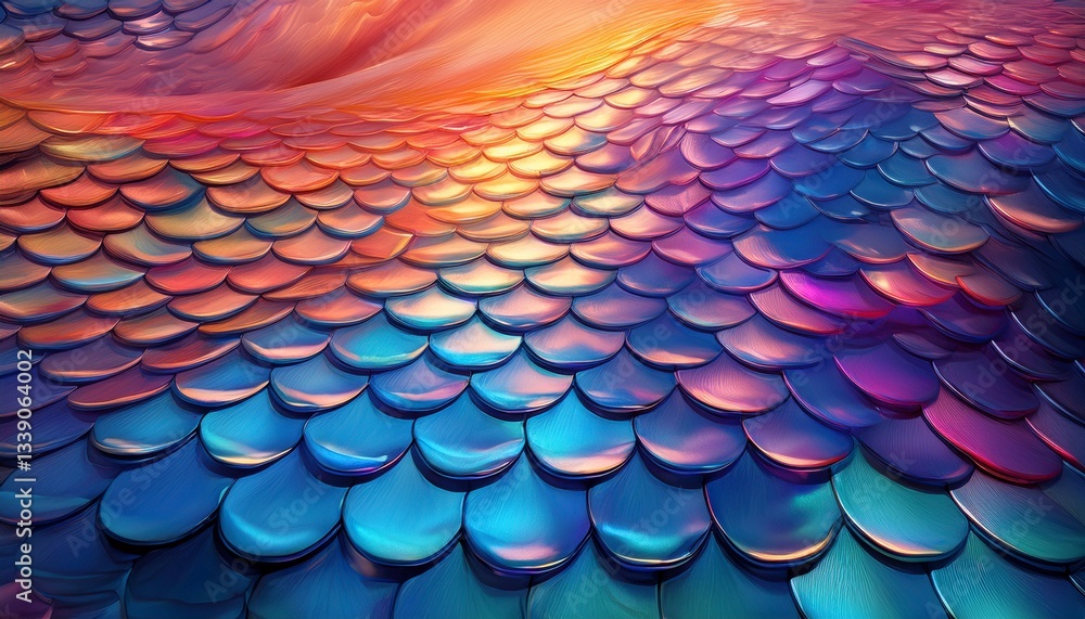 Iridescent Ocean Waves with Metallic Scales Iridescent Ocean Waves with Metallic Scales