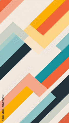 Free Download A modern geometric abstract pattern featuring zigzag lines in vibrant orange, teal, and cream hues, creating a dynamic and stylish design.

 - GFXLoad