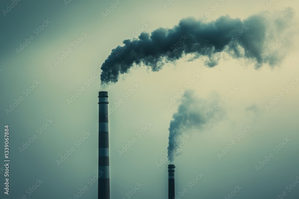 Industrial Pollution: Dark Clouds of Smokestacks