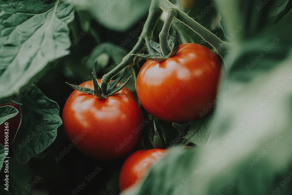 Close-up of Fresh, Ripe Tomatoes