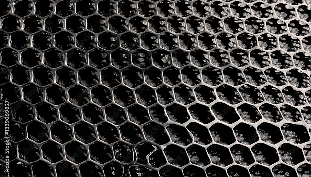 Honeycomb patterns on a black background. Honeycomb patterns on a black background.