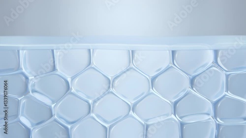 Skin tissue cross-sections before and after anti-wrinkle reduction treatment. Lifting and tightening sagging skin. Skin repair, moisturizer, collagen serum, advertising background.