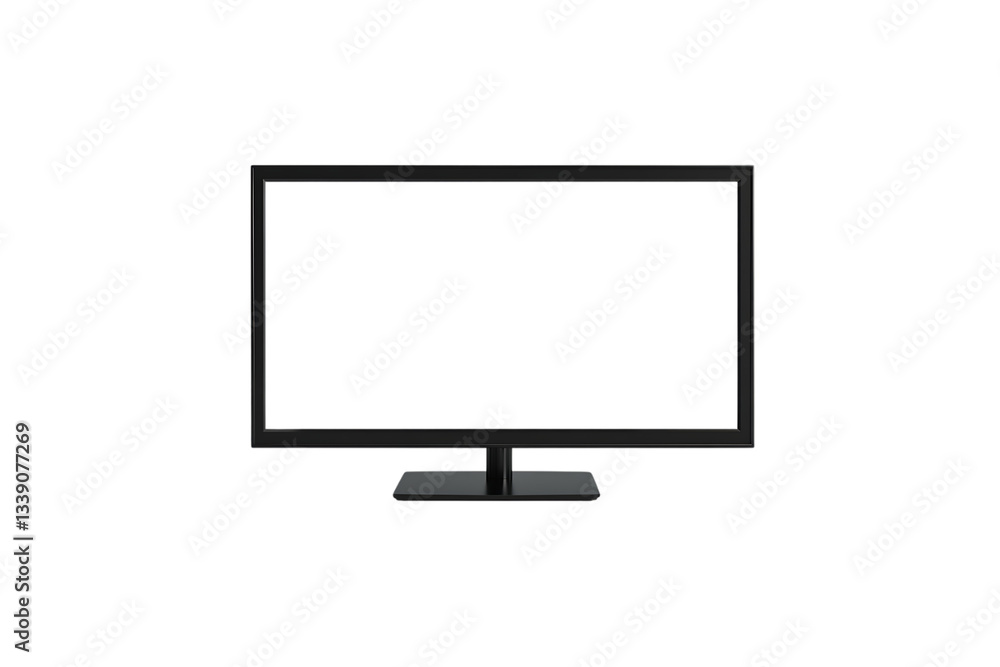 Sleek Flat Screen TV on Transparent Background, Modern Technology Sleek Flat Screen TV on Transparent Background, Modern Technology