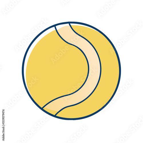  Tennis ball icon in simple vector design