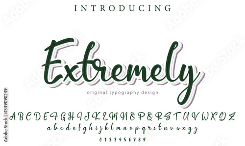 Extremely Font Stylish brush painted an uppercase vector letters, alphabet, typeface