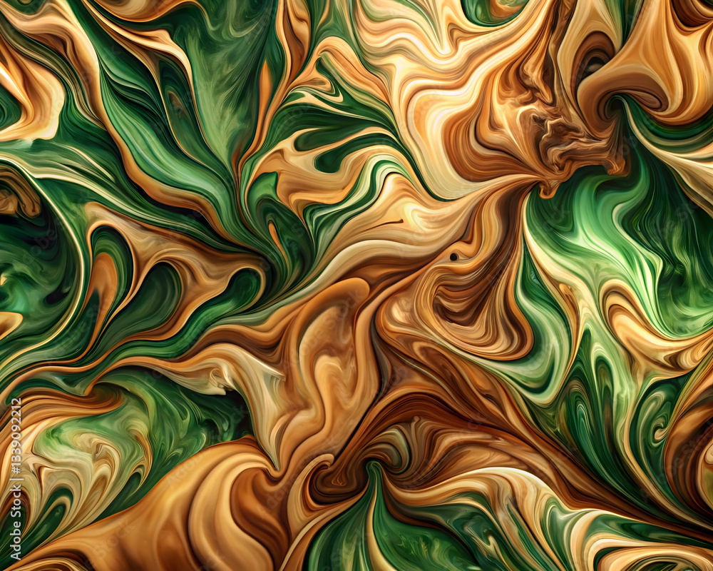 Obraz premium Abstract seamless floral pattern with decorative swirls