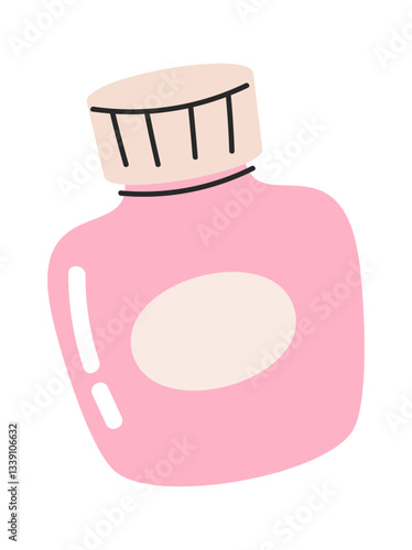 Pink color acrylic paint package