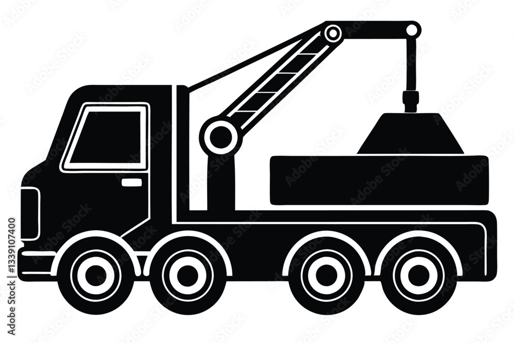 Naklejka premium dump truck vector illustration