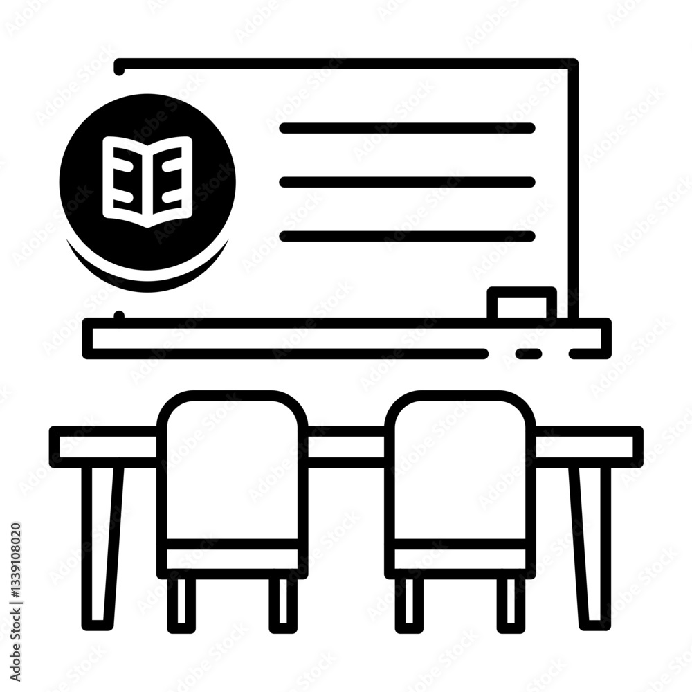 This Classroom icon is suitable for School, College, Education, etc This Classroom icon is suitable for School, College, Education, etc