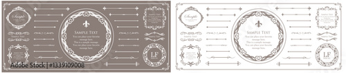 高級感のあるビンテージ調のフレームデザインセット