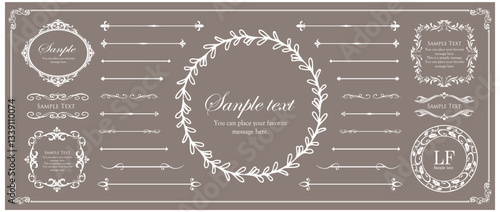 高級感のあるビンテージ調のフレームデザインセット