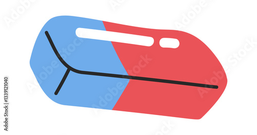 Eraser two colored rubber supply