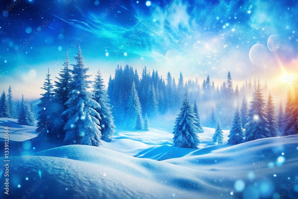 Aerial View of Pristine Blue Snow Texture: Winter Wonderland Background Aerial View of Pristine Blue Snow Texture: Winter Wonderland Background