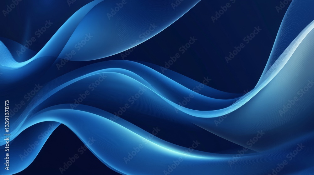 Fototapeta premium Abstract blue wave pattern design for background and decoration