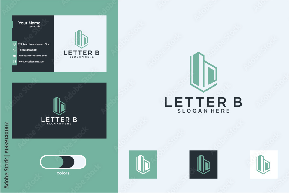 Pixelated Letter B Logo Design and Branding Kit Pixelated Letter B Logo Design and Branding Kit
