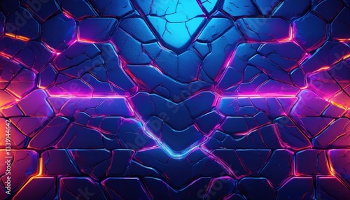 A stunning mix of textured surfaces and modern neon colors highlights industrial artistry.