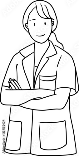 doctor acting confident illustration
