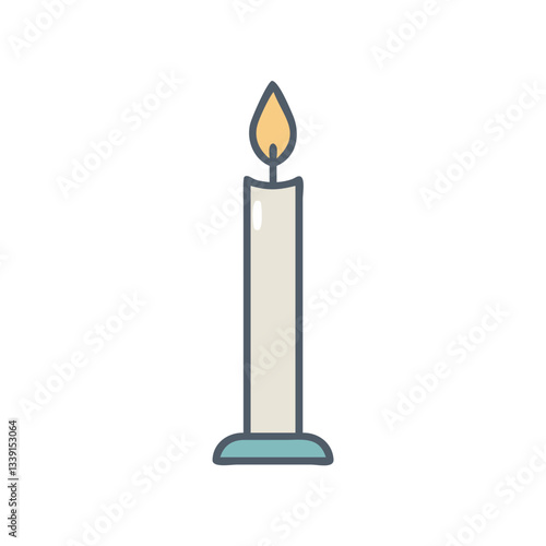  Paschal Candle Vector – Religious Easter Candle Illustration for Digital Use