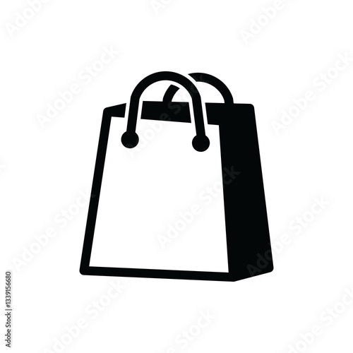 Shopping bag icon, shopping bag symbol isolated on transparent background, icon for app or web site, Shopping bag PNG	