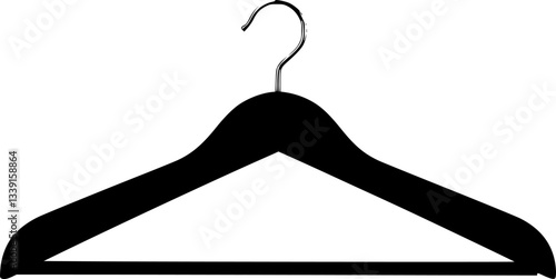 Сlothes hanger silhouettes. Hanger icons. Coat Hanger symbols. Clothes hanger icon. Cloth hanger, coat or clothes rack icon symbol vector in flat style. vector illustration on white background.