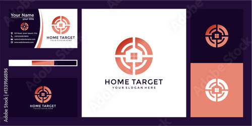 Rose Gold Geometric Circle Logo Design