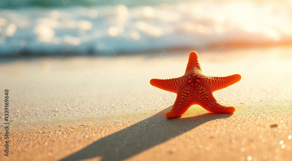 Single Starfish on Beach Single Starfish on Beach